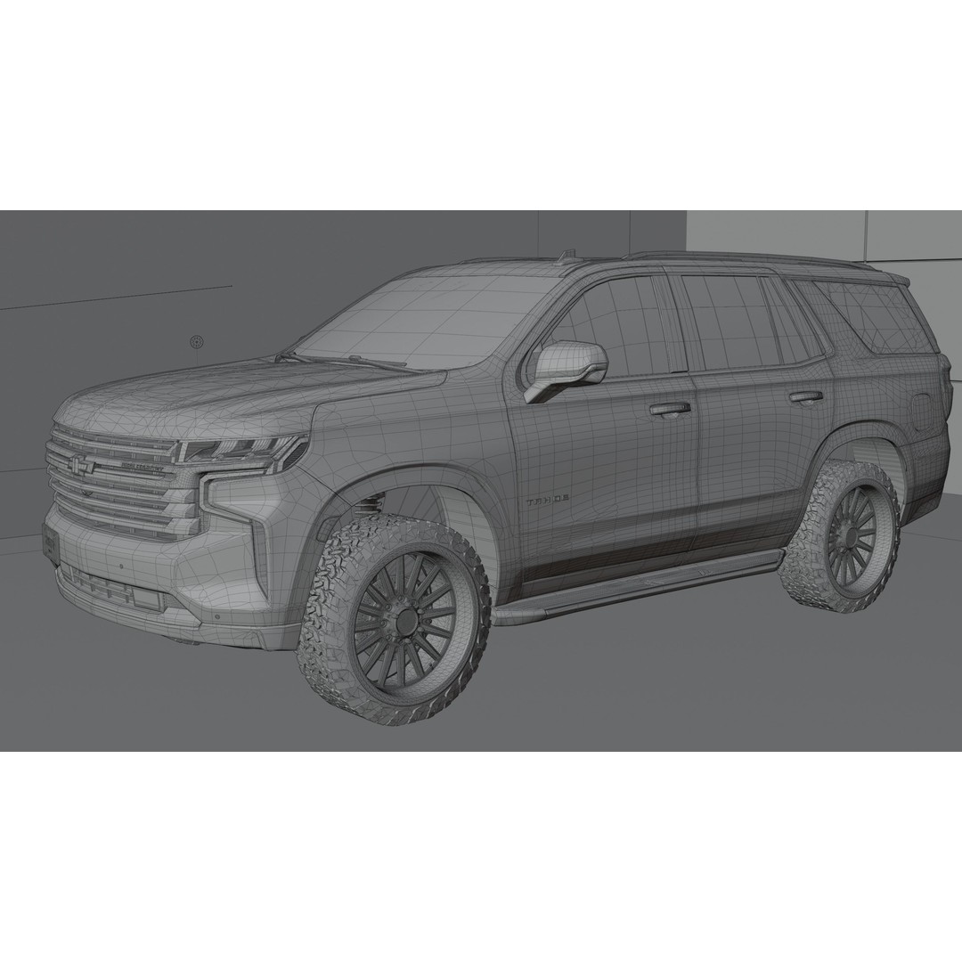 Chevrolet Tahoe 2022 3D Model – High Poly SUV with Detailed Interior, FBX - View 12