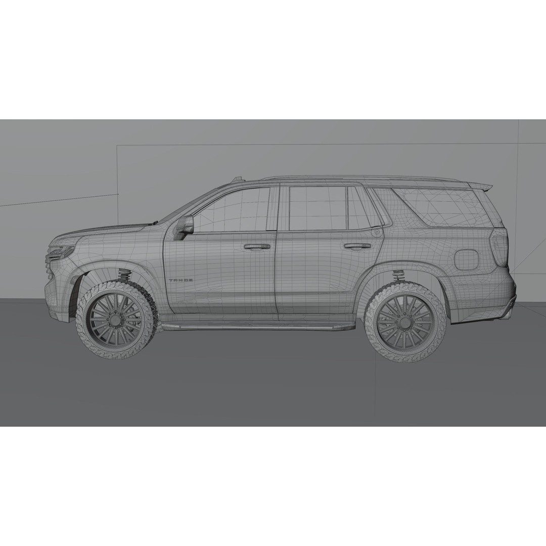 Chevrolet Tahoe 2022 3D Model – High Poly SUV with Detailed Interior, FBX - View 14