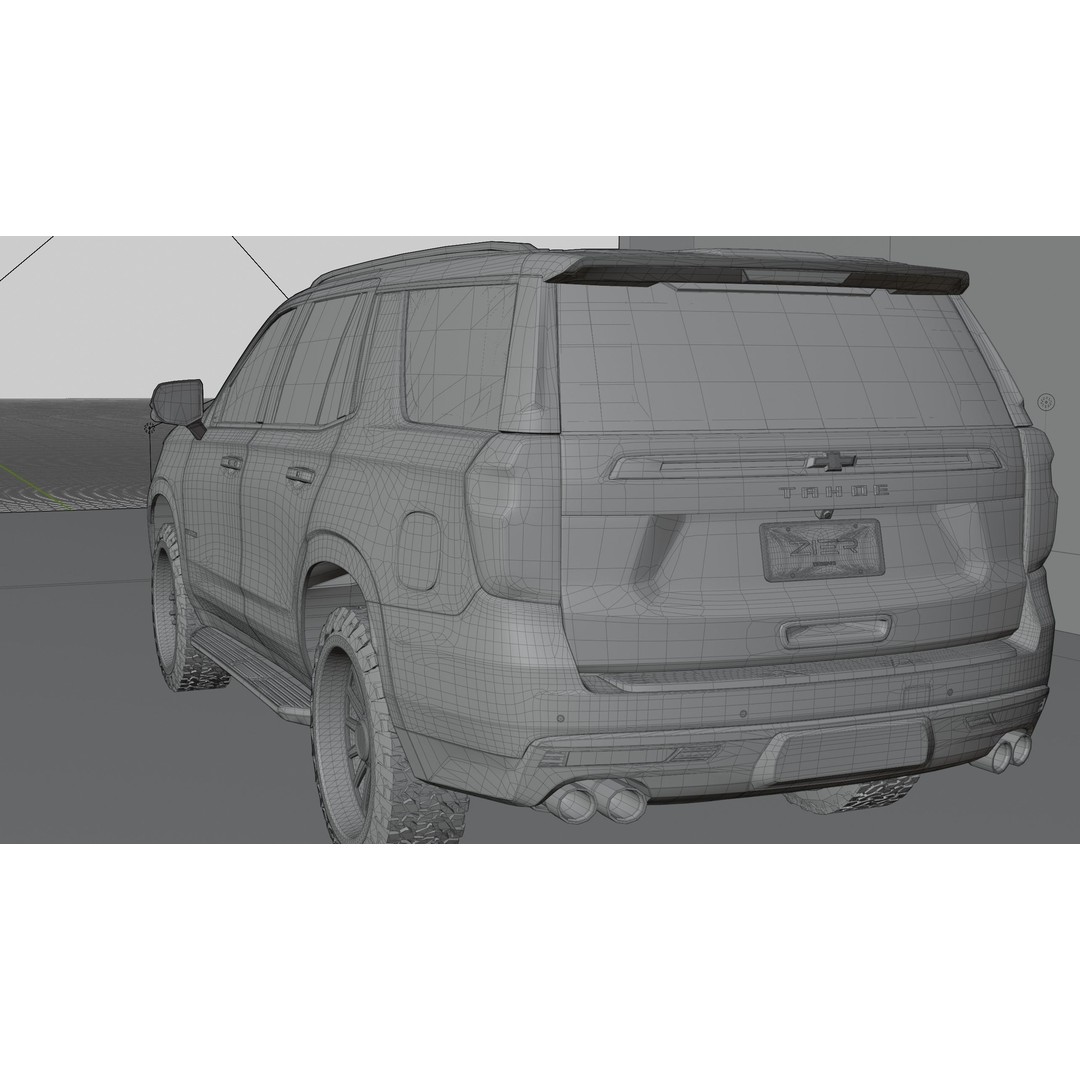 Chevrolet Tahoe 2022 3D Model – High Poly SUV with Detailed Interior, FBX - View 15