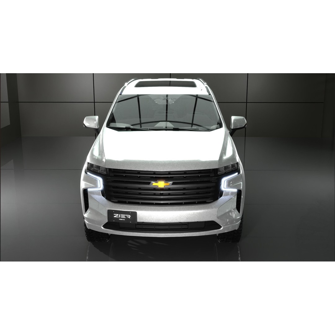 Chevrolet Tahoe 2022 3D Model – High Poly SUV with Detailed Interior, FBX - View 6