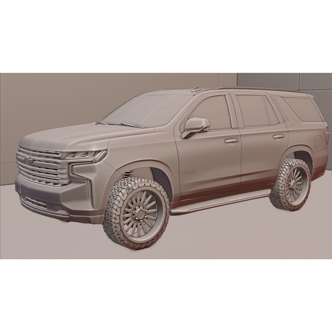 Chevrolet Tahoe 2022 3D Model – High Poly SUV with Detailed Interior, FBX - View 7