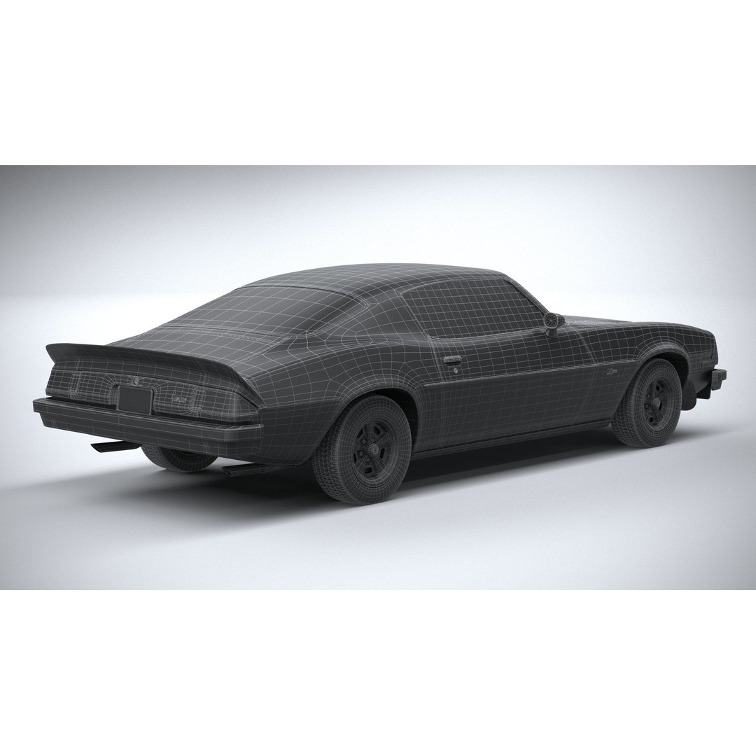 Chevrolet Camaro 3D Model – Classic 1974 Coupe with Textures