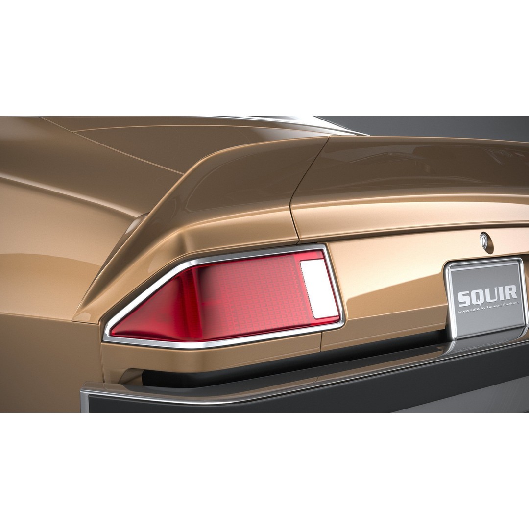 Chevrolet Camaro 3D Model – Classic 1974 Coupe with Textures - View 17