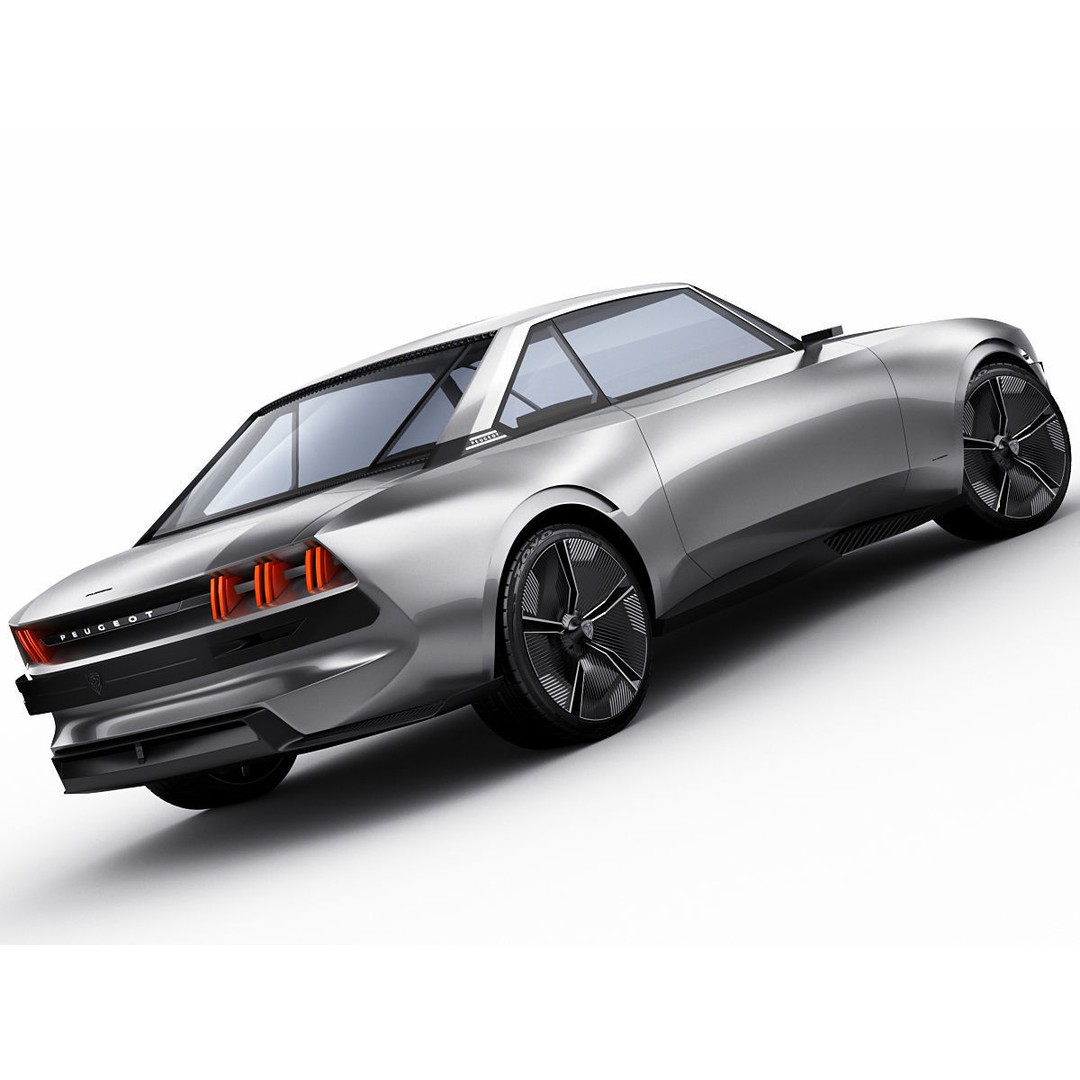 Peugeot E-Legend Concept 3D Model – Detailed Exterior, Game-Ready Formats - View 10