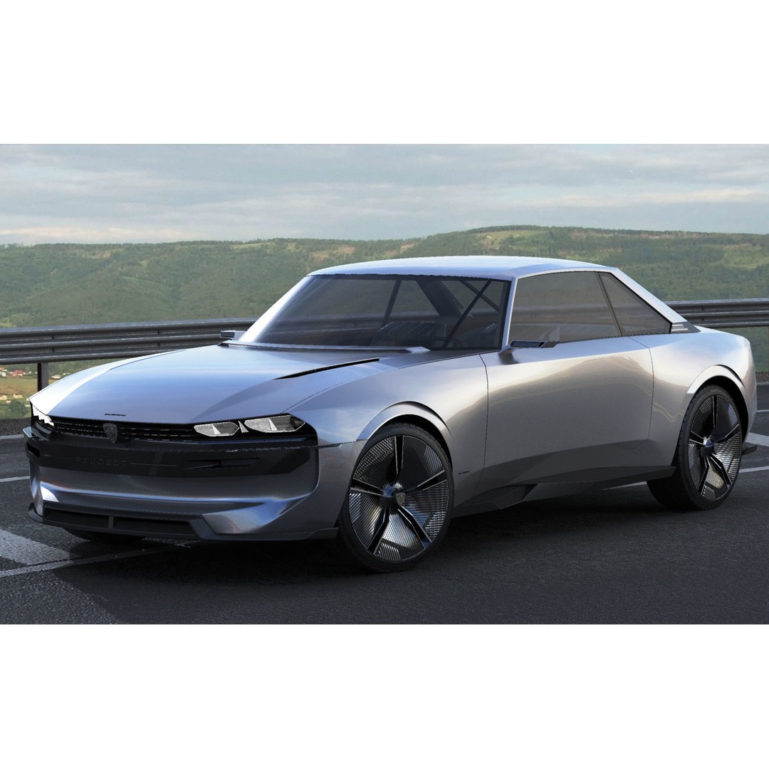 Peugeot E-Legend Concept 3D Model – Detailed Exterior, Game-Ready Formats - View 15
