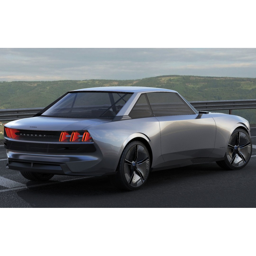 Peugeot E-Legend Concept 3D Model – Detailed Exterior, Game-Ready Formats - View 16