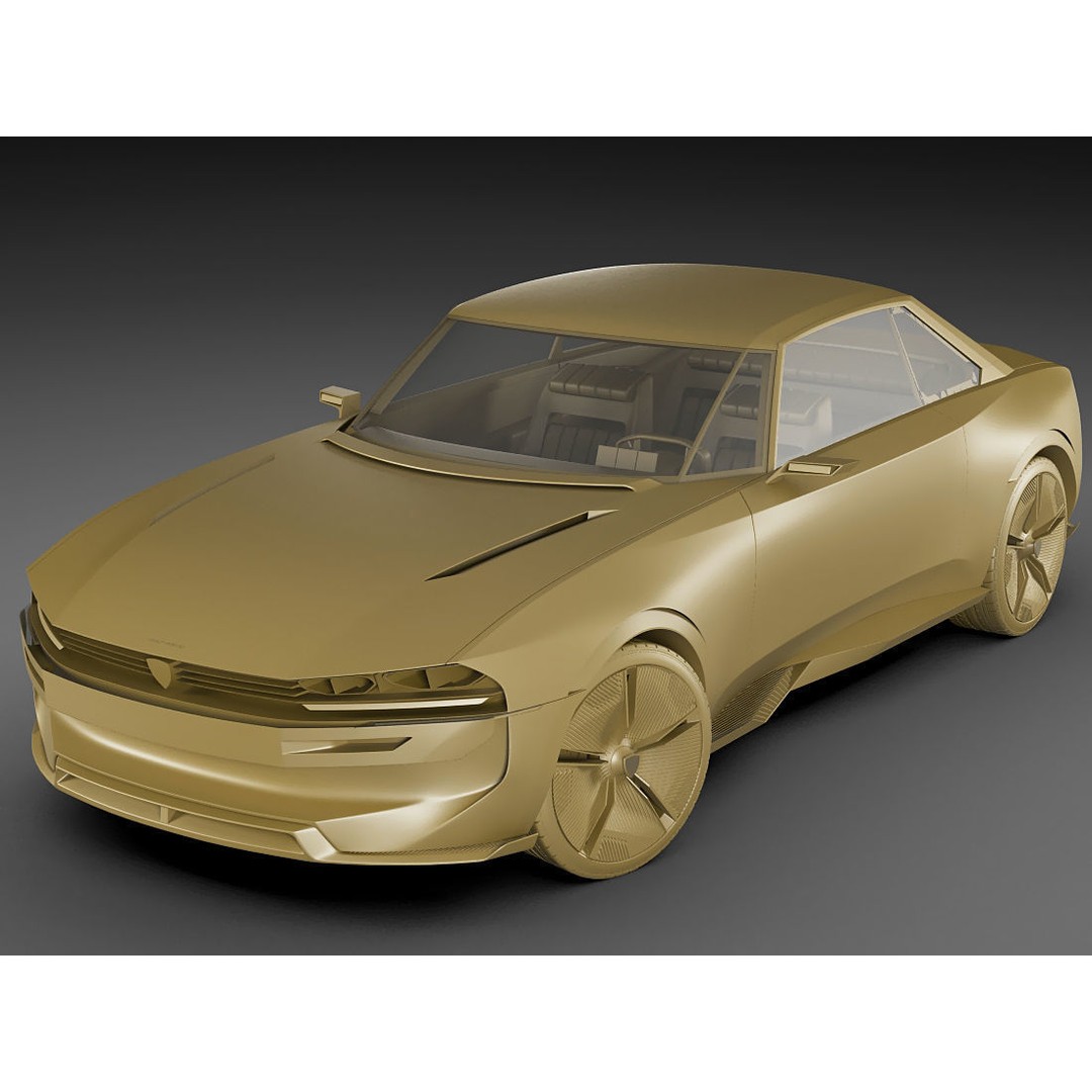 Peugeot E-Legend Concept 3D Model – Detailed Exterior, Game-Ready Formats - View 17