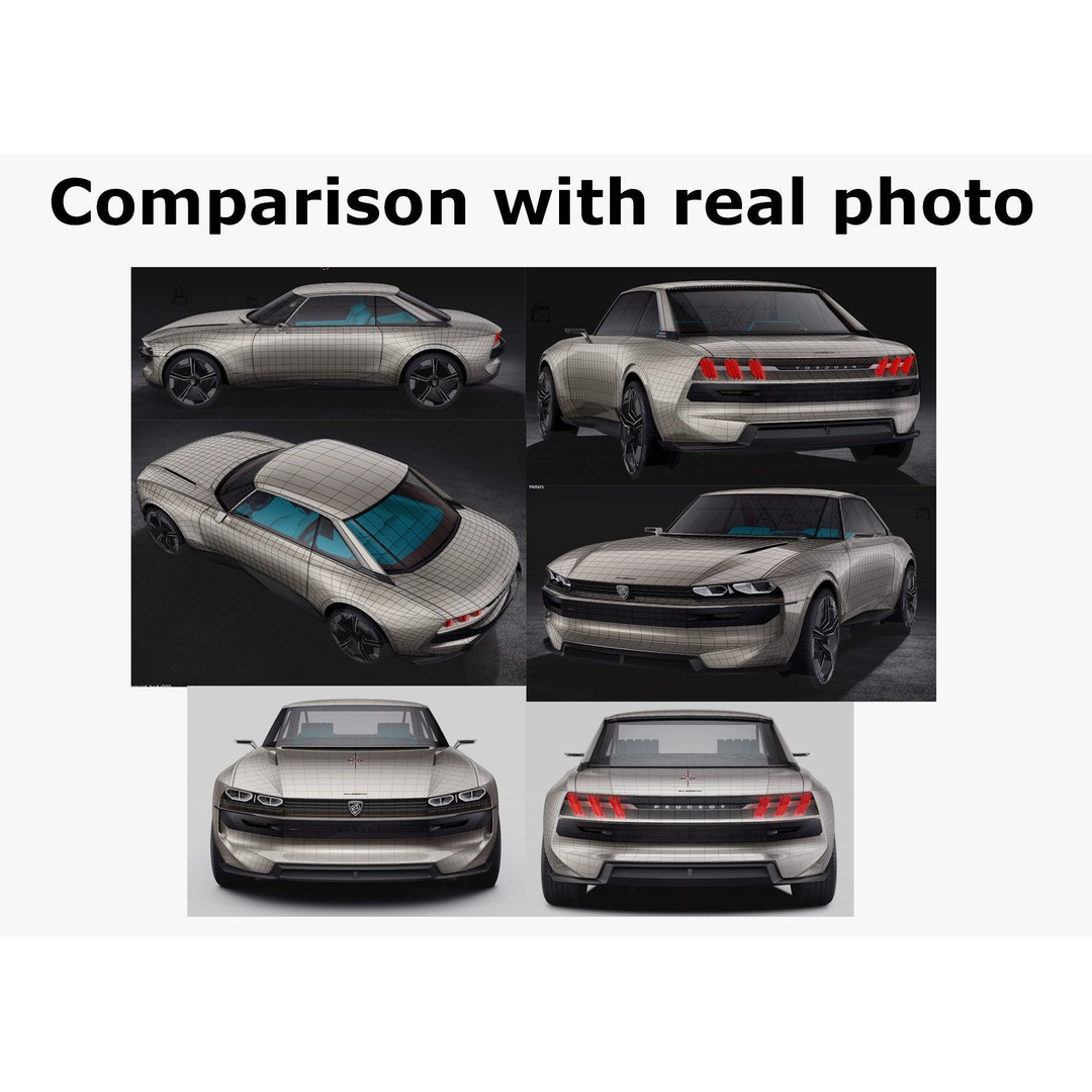 Peugeot E-Legend Concept 3D Model – Detailed Exterior, Game-Ready Formats - View 23