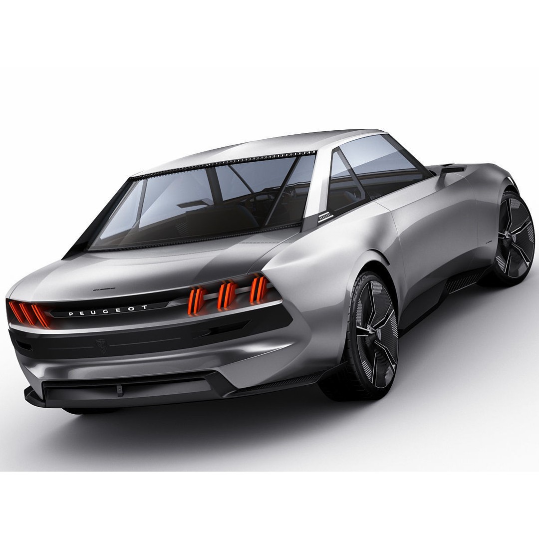 Peugeot E-Legend Concept 3D Model – Detailed Exterior, Game-Ready Formats - View 3