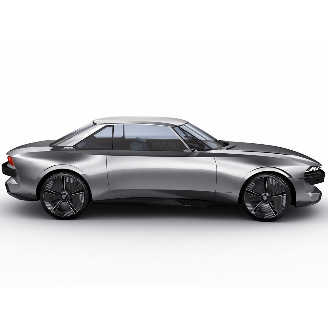 Peugeot E-Legend Concept 3D Model – Detailed Exterior, Game-Ready Formats - View 4