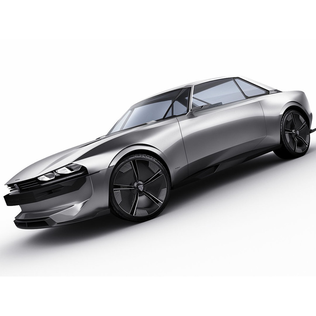 Peugeot E-Legend Concept 3D Model – Detailed Exterior, Game-Ready Formats - View 9