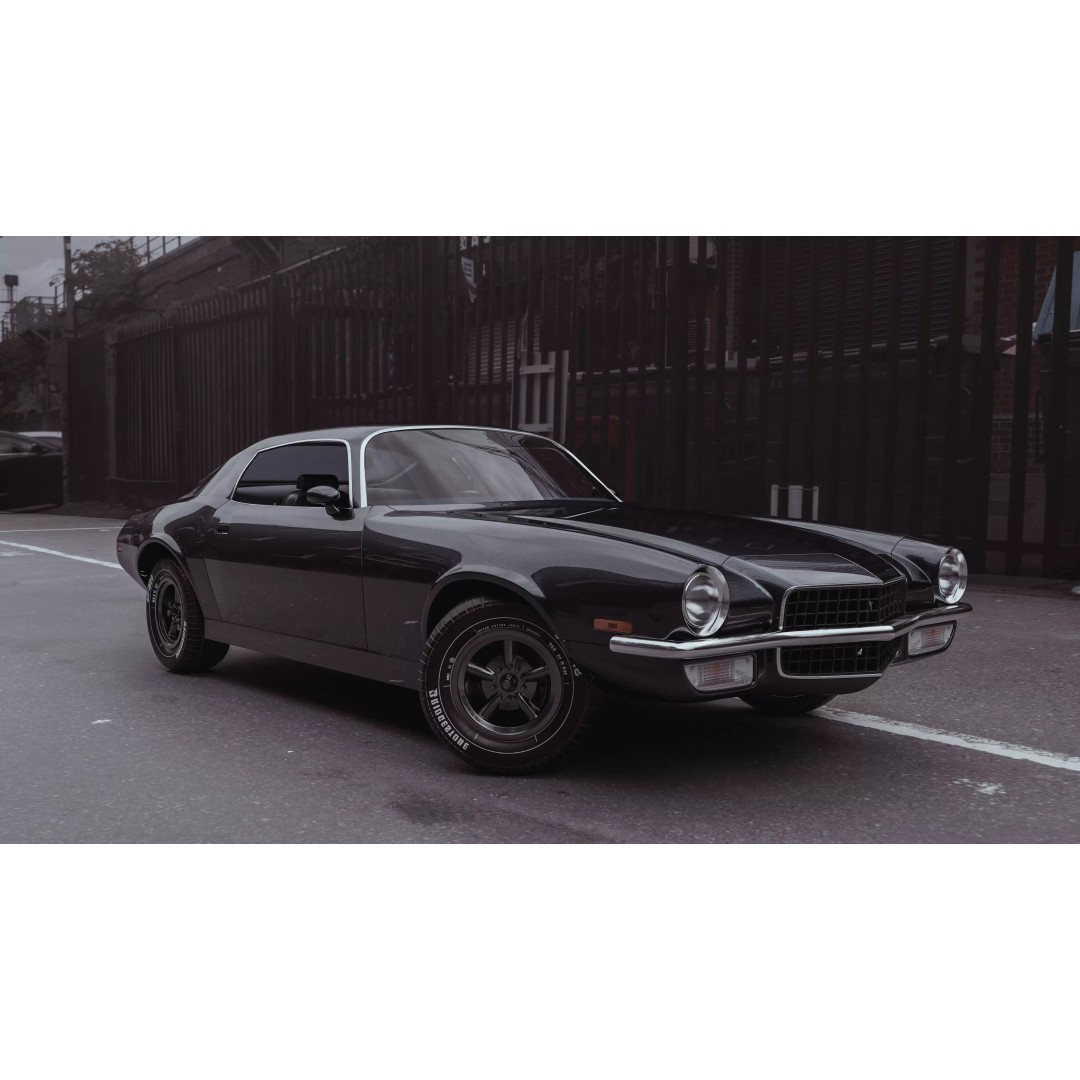 1970 Chevrolet Camaro 3D Model – High Poly Rigged Game Asset, FBX - View 2