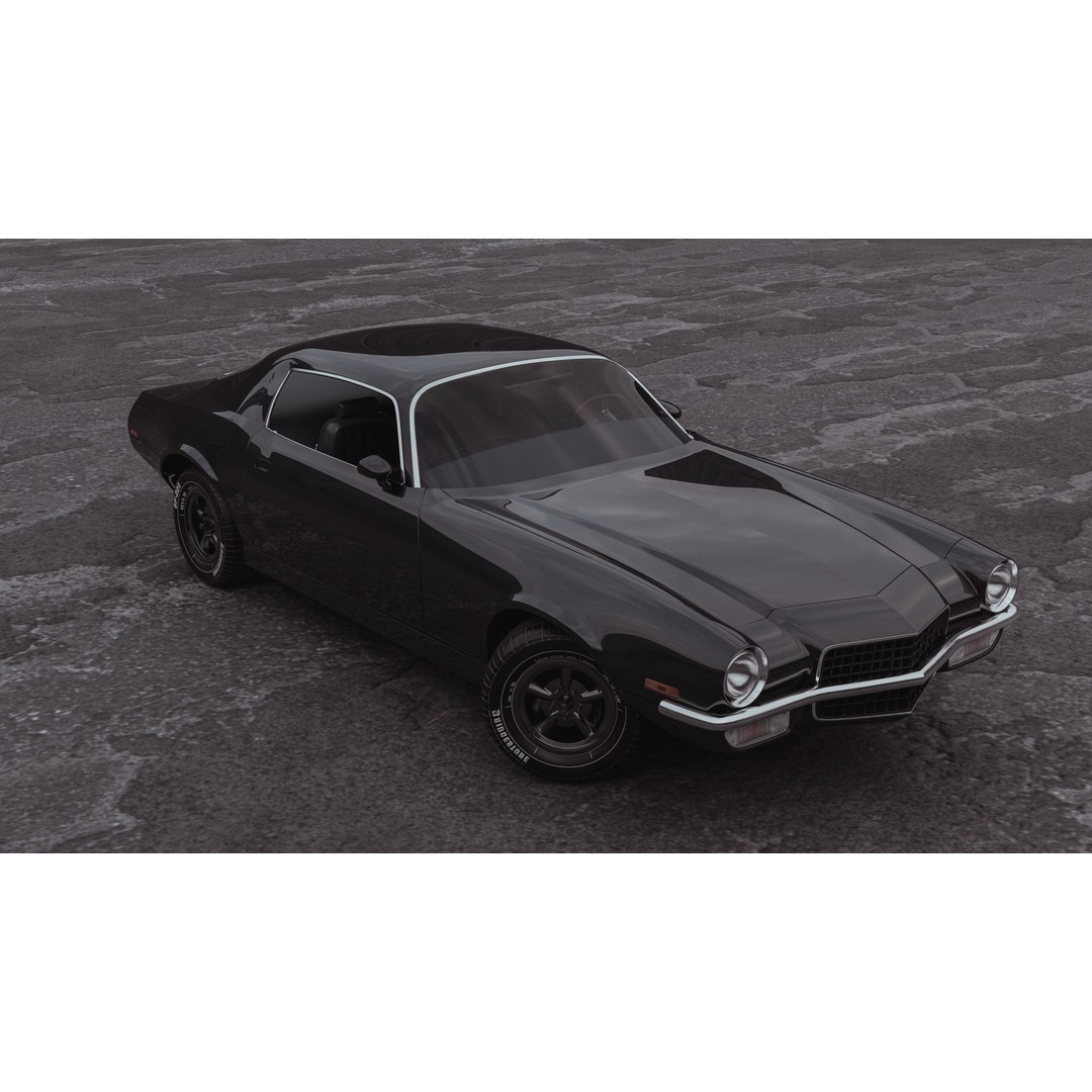 1970 Chevrolet Camaro 3D Model – High Poly Rigged Game Asset, FBX - View 5