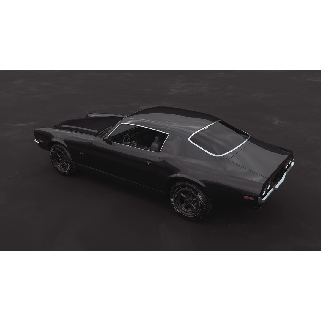 1970 Chevrolet Camaro 3D Model – High Poly Rigged Game Asset, FBX - View 7