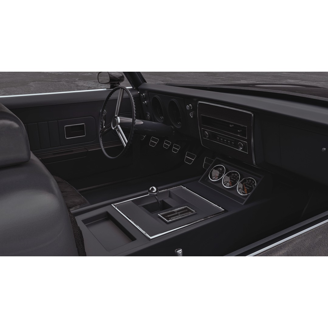 1970 Chevrolet Camaro 3D Model – High Poly Rigged Game Asset, FBX - View 8