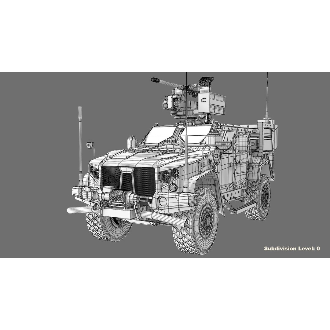 Oshkosh JLTV 3D Model – High Poly Military Vehicle with PBR Textures - View 34