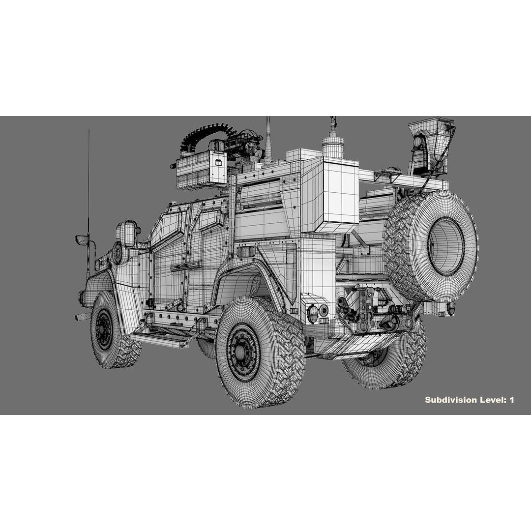 Oshkosh JLTV 3D Model – High Poly Military Vehicle with PBR Textures - View 37