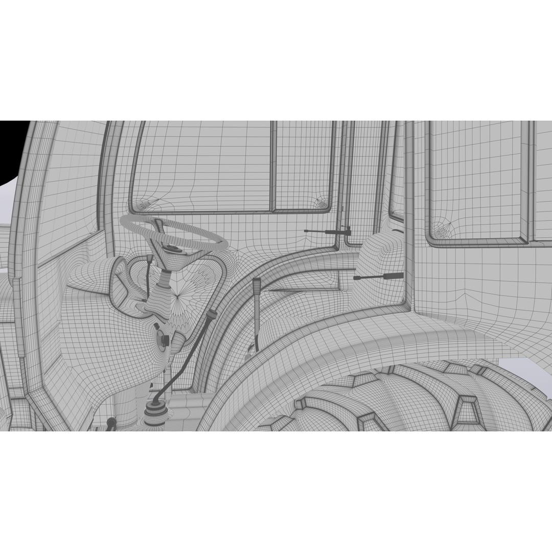 KUBOTA L3200 3D Model – High Detail Steel Cab, FBX, OBJ, Blender