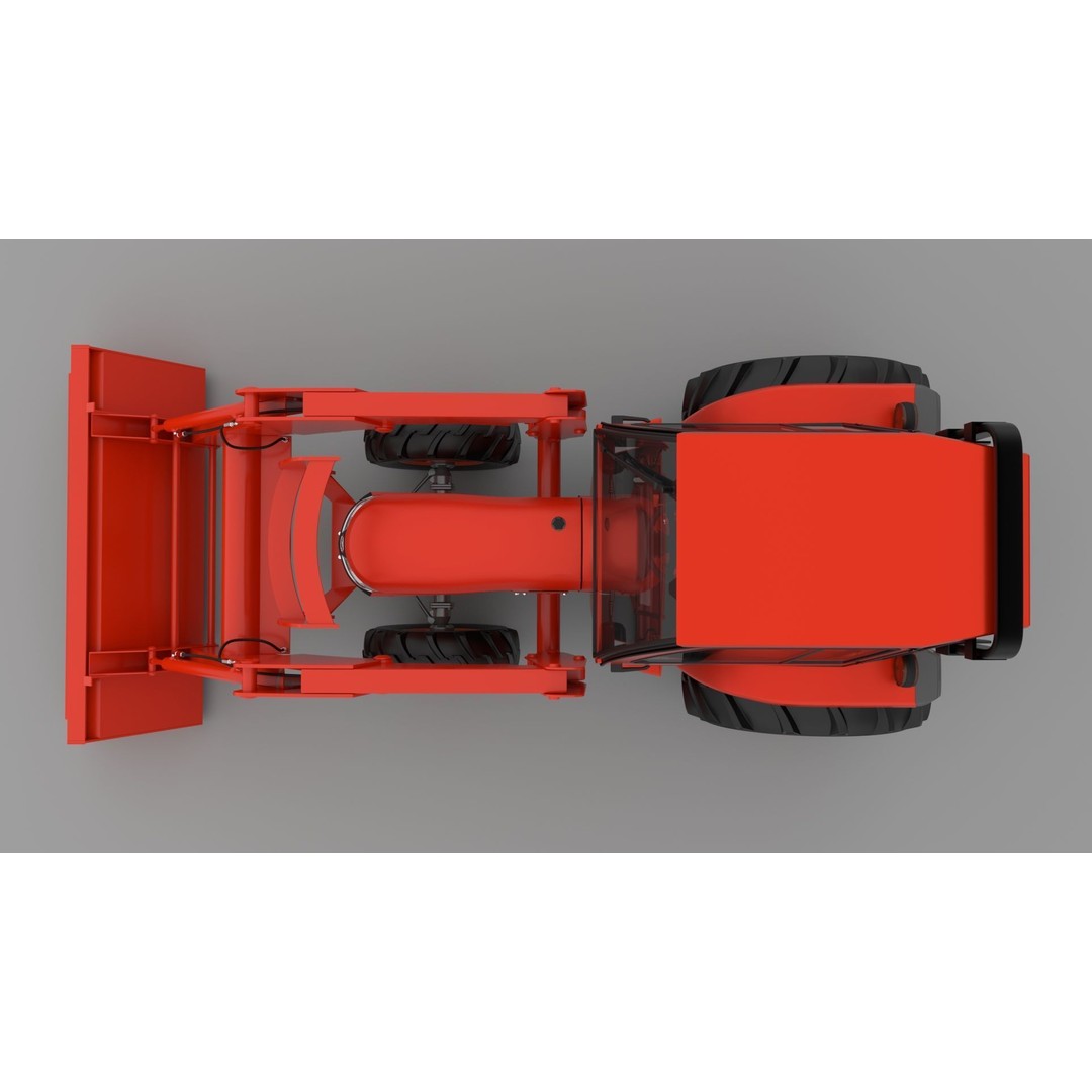 KUBOTA L3200 3D Model – High Detail Steel Cab, FBX, OBJ, Blender - View 10