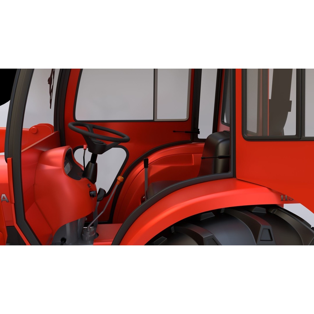 KUBOTA L3200 3D Model – High Detail Steel Cab, FBX, OBJ, Blender - View 13