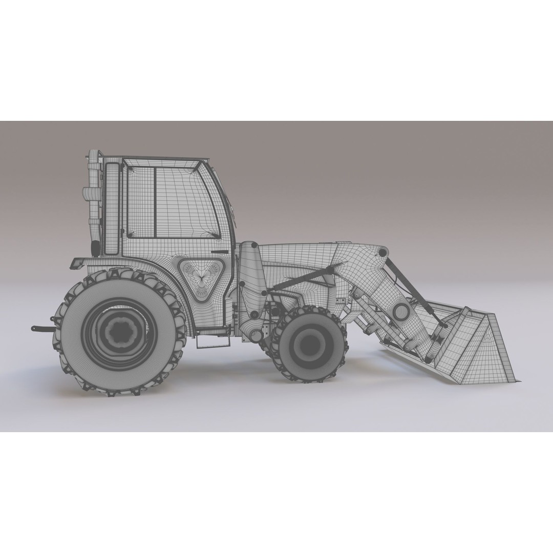KUBOTA L3200 3D Model – High Detail Steel Cab, FBX, OBJ, Blender - View 27