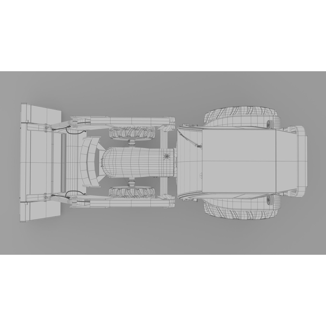 KUBOTA L3200 3D Model – High Detail Steel Cab, FBX, OBJ, Blender - View 32
