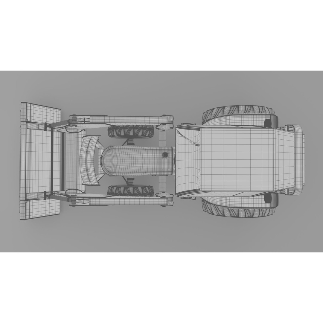 KUBOTA L3200 3D Model – High Detail Steel Cab, FBX, OBJ, Blender - View 33