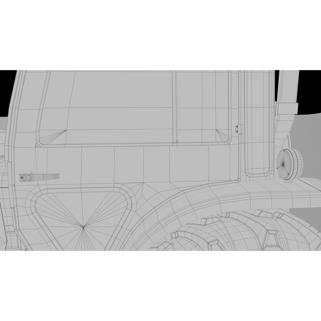 KUBOTA L3200 3D Model – High Detail Steel Cab, FBX, OBJ, Blender - View 35