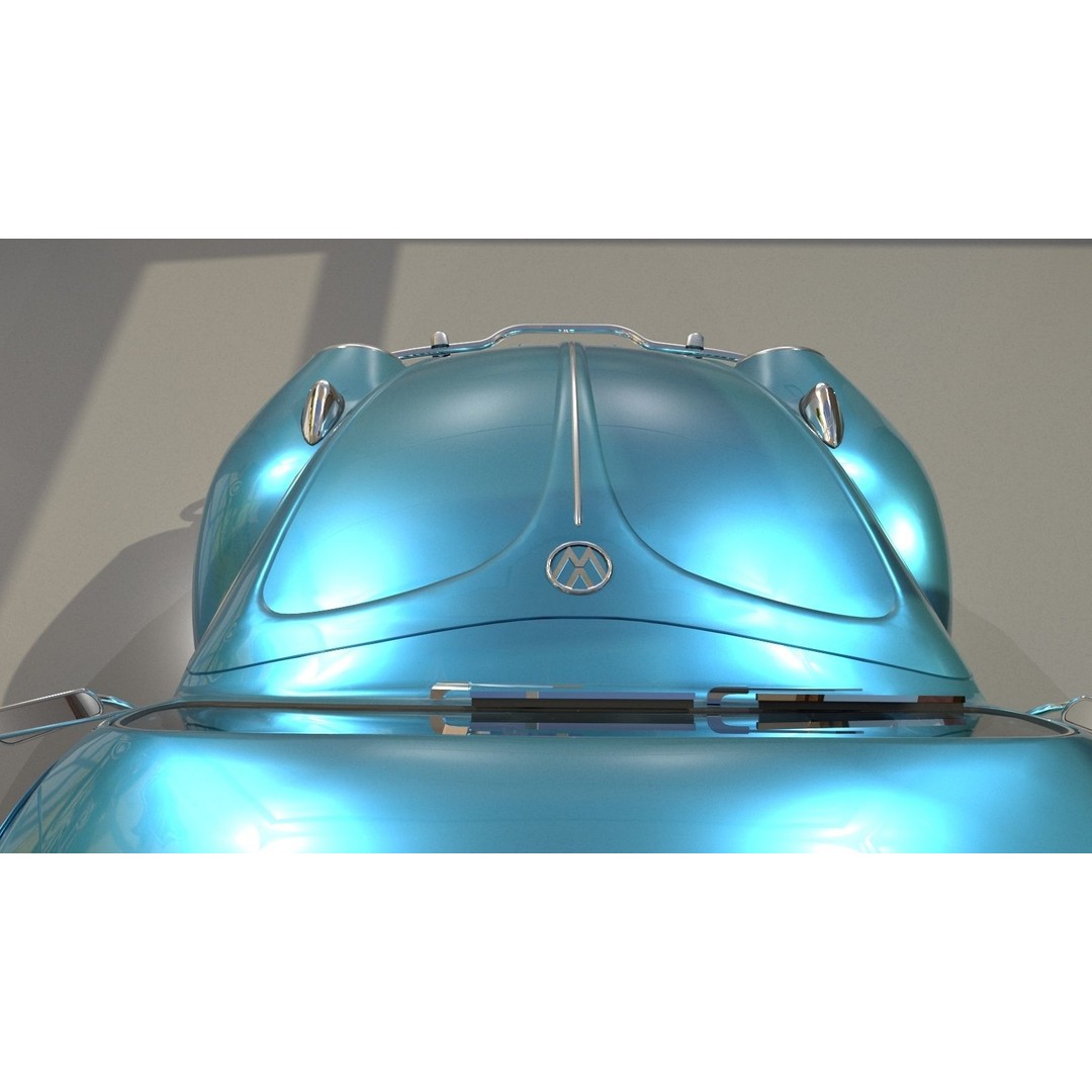 Volkswagen Beetle 3D Model – Classic Sedan, FBX, OBJ Formats - View 10