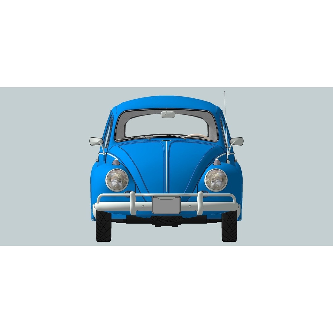 Volkswagen Beetle 3D Model – Classic Sedan, FBX, OBJ Formats - View 24
