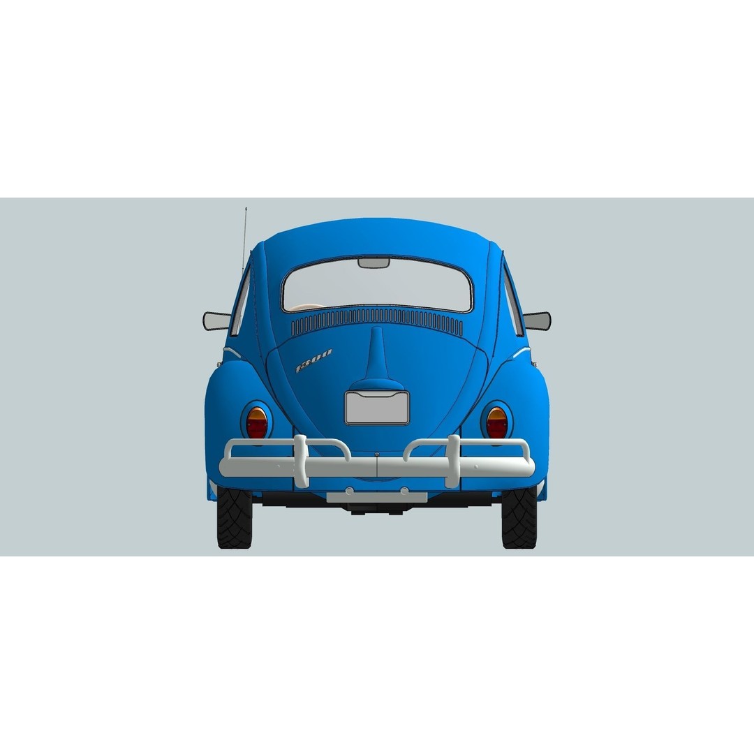 Volkswagen Beetle 3D Model – Classic Sedan, FBX, OBJ Formats - View 25