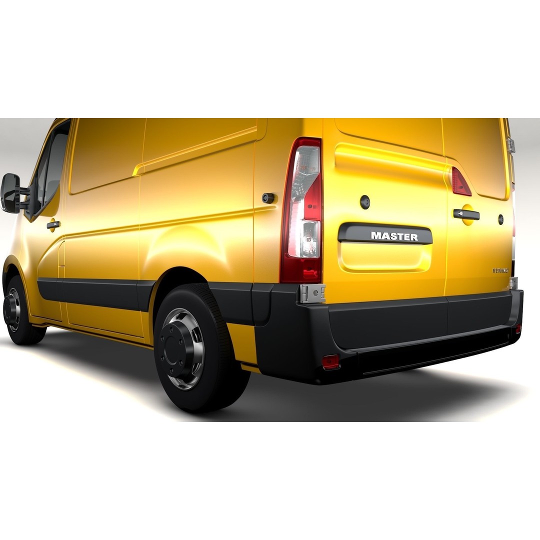 Renault Master L1H1 Van 2017 3D Model – High Poly Game-Ready Asset, FBX - View 11