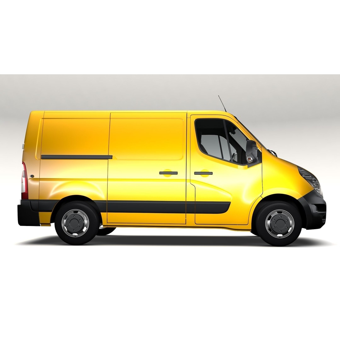 Renault Master L1H1 Van 2017 3D Model – High Poly Game-Ready Asset, FBX - View 12