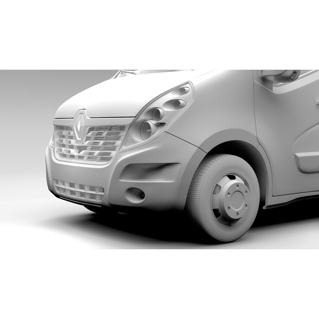 Renault Master L1H1 Van 2017 3D Model – High Poly Game-Ready Asset, FBX - View 13