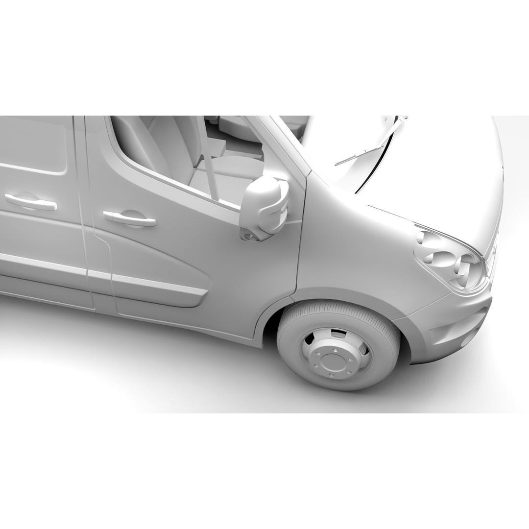 Renault Master L1H1 Van 2017 3D Model – High Poly Game-Ready Asset, FBX - View 14