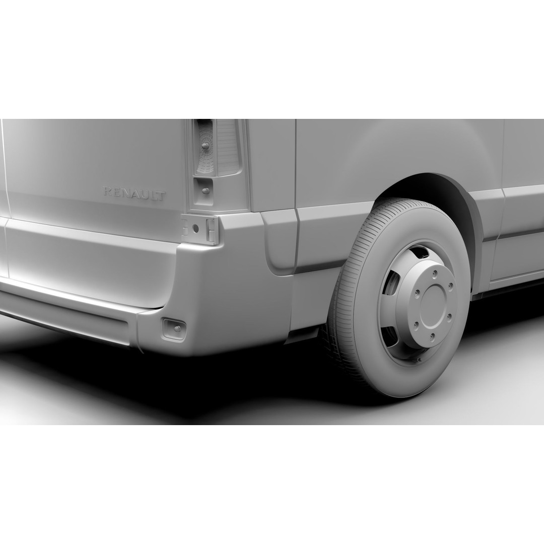Renault Master L1H1 Van 2017 3D Model – High Poly Game-Ready Asset, FBX - View 15