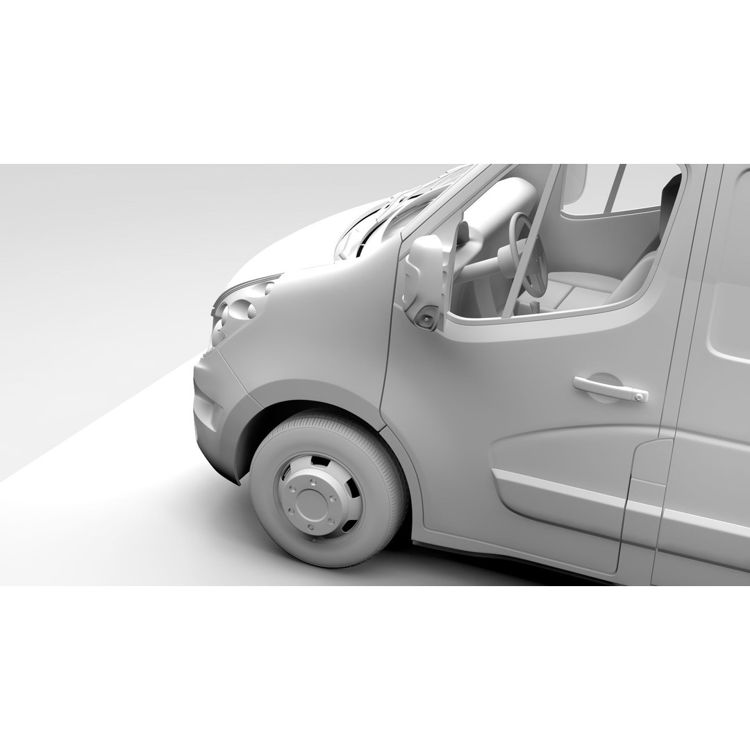 Renault Master L1H1 Van 2017 3D Model – High Poly Game-Ready Asset, FBX - View 16