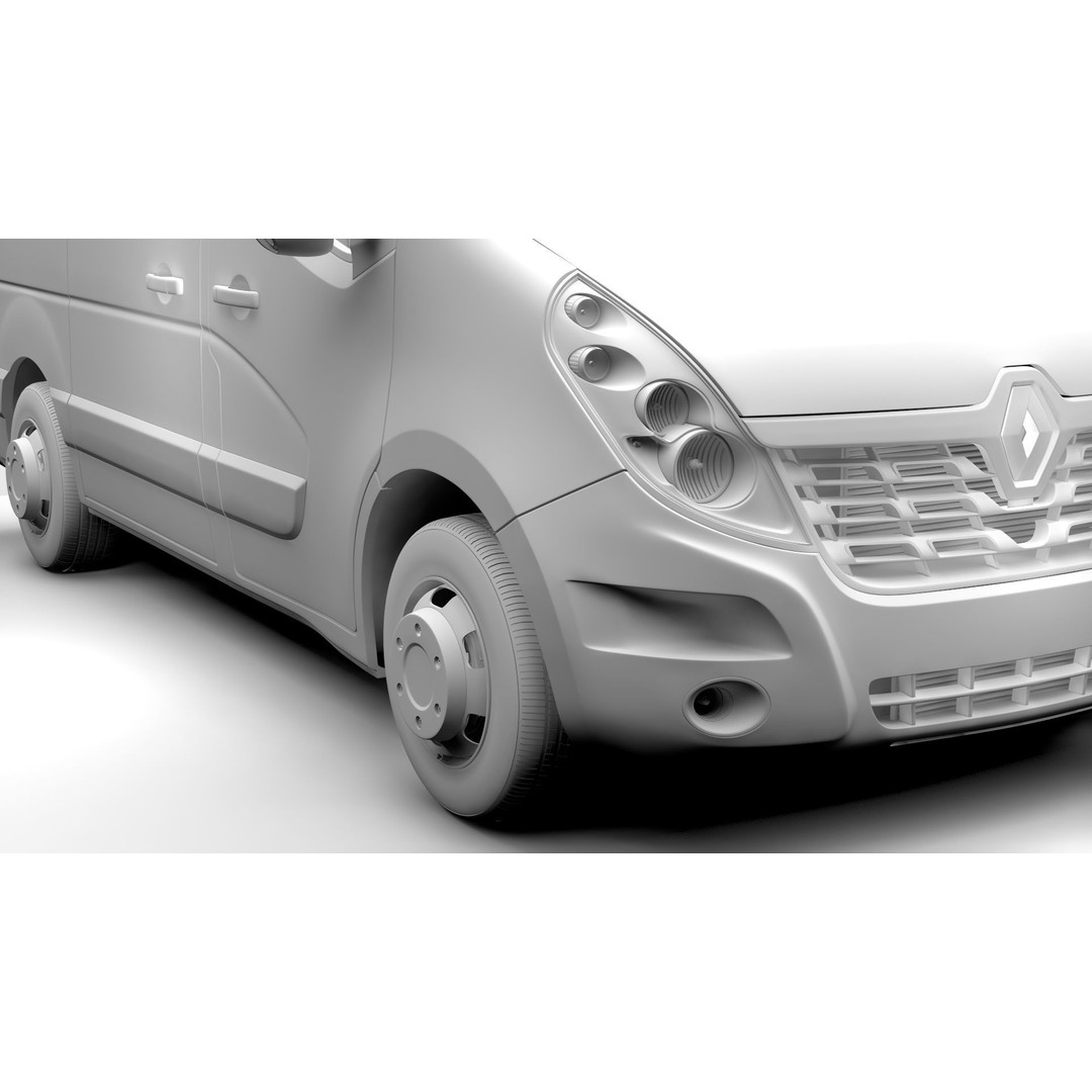 Renault Master L1H1 Van 2017 3D Model – High Poly Game-Ready Asset, FBX - View 17