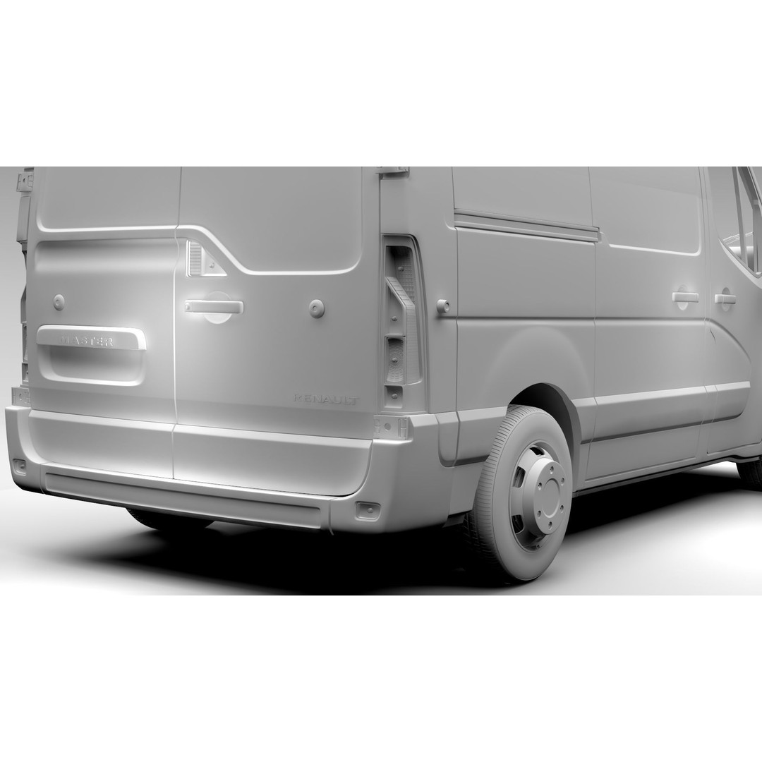 Renault Master L1H1 Van 2017 3D Model – High Poly Game-Ready Asset, FBX - View 18