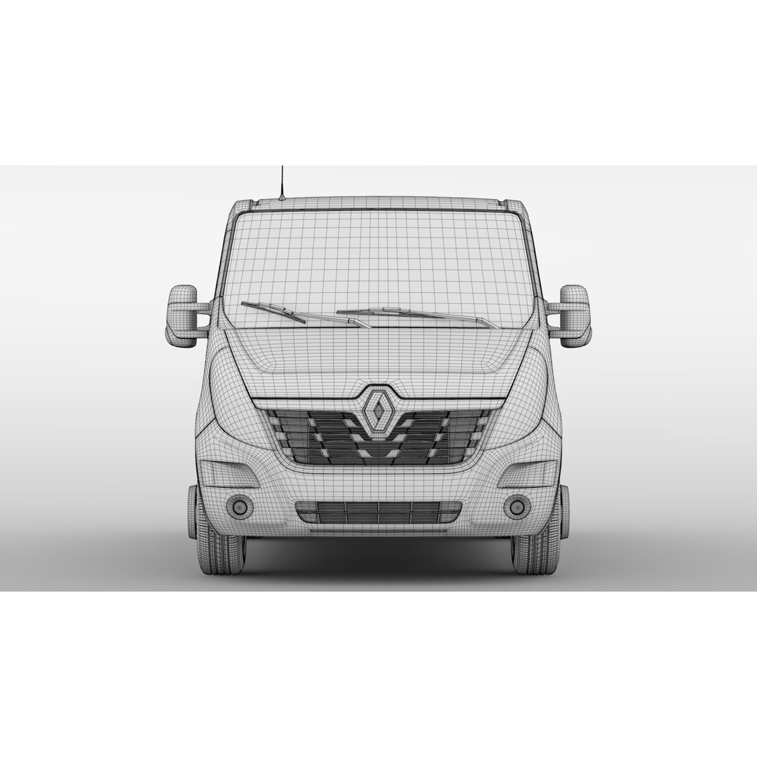 Renault Master L1H1 Van 2017 3D Model – High Poly Game-Ready Asset, FBX - View 19