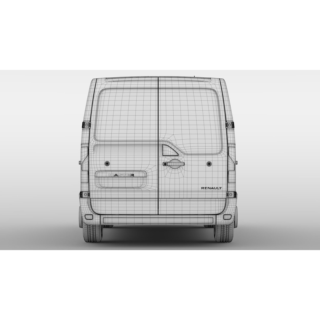 Renault Master L1H1 Van 2017 3D Model – High Poly Game-Ready Asset, FBX - View 20