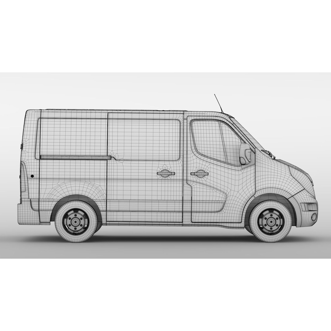 Renault Master L1H1 Van 2017 3D Model – High Poly Game-Ready Asset, FBX - View 21