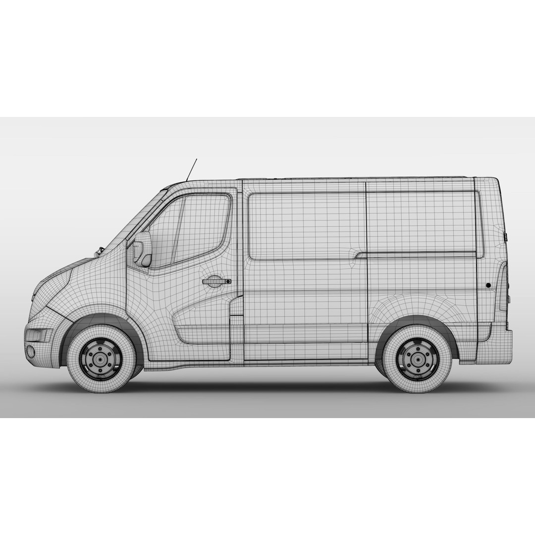 Renault Master L1H1 Van 2017 3D Model – High Poly Game-Ready Asset, FBX - View 22