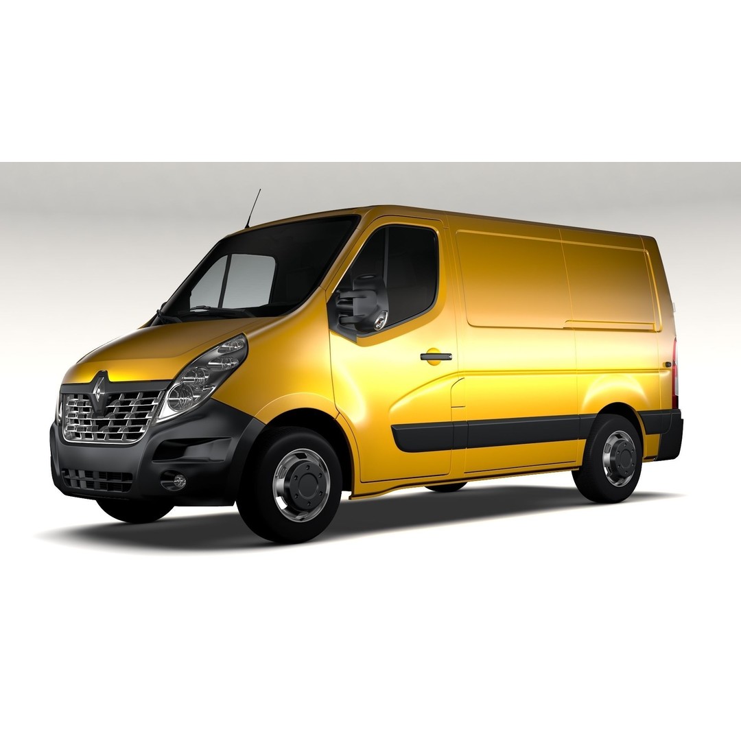 Renault Master L1H1 Van 2017 3D Model – High Poly Game-Ready Asset, FBX - View 3