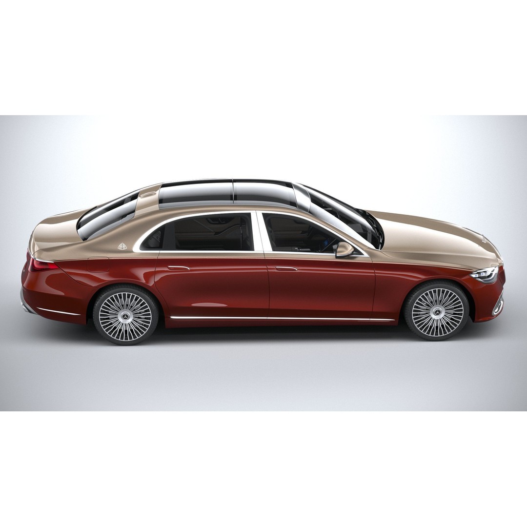 Mercedes-Benz S-Class Maybach 2021 3D Model – High Poly Car Asset, FBX, OBJ - View 13