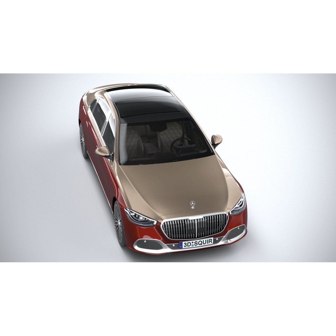 Mercedes-Benz S-Class Maybach 2021 3D Model – High Poly Car Asset, FBX, OBJ - View 14