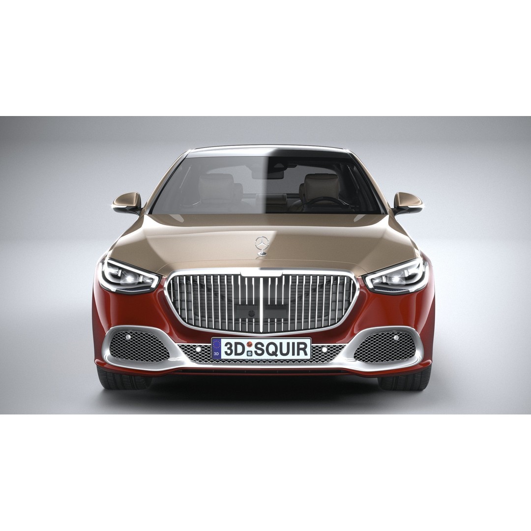 Mercedes-Benz S-Class Maybach 2021 3D Model – High Poly Car Asset, FBX, OBJ - View 15