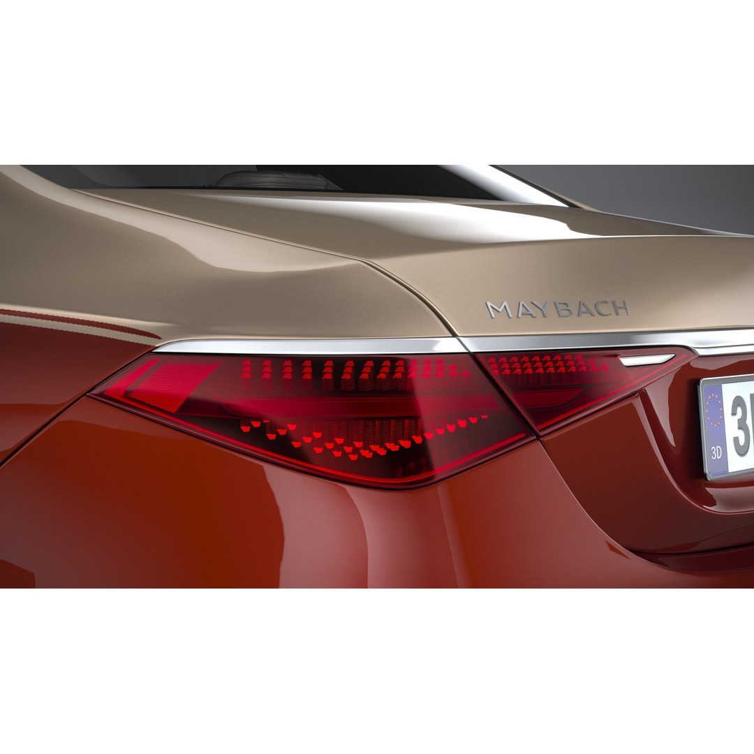 Mercedes-Benz S-Class Maybach 2021 3D Model – High Poly Car Asset, FBX, OBJ - View 17