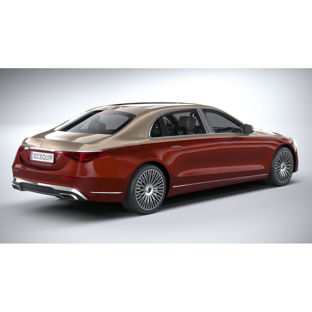 Mercedes-Benz S-Class Maybach 2021 3D Model – High Poly Car Asset, FBX, OBJ - View 19