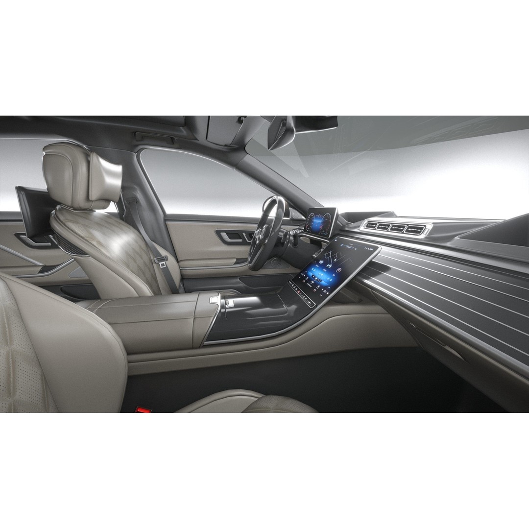 Mercedes-Benz S-Class Maybach 2021 3D Model – High Poly Car Asset, FBX, OBJ - View 30